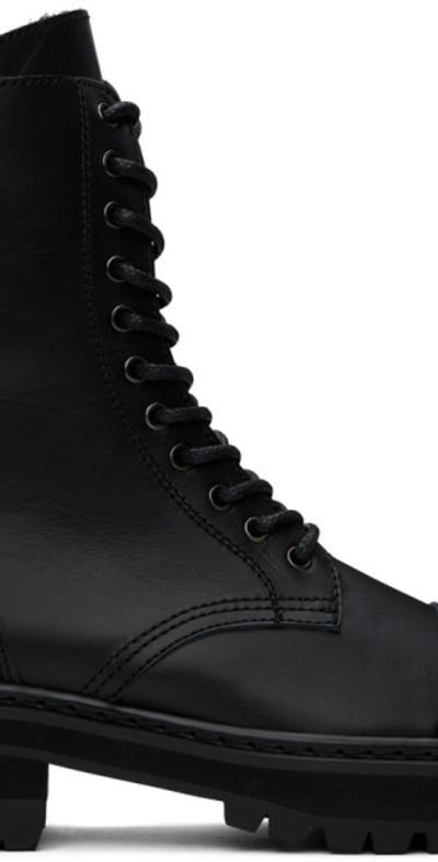 Junya Watanabe Junya Watanabe Black Steer Oiled Boots