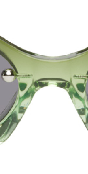Justine Clenquet SSENSE Exclusive Green Black Drew Sunglasses