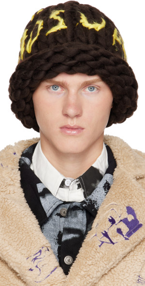 KidSuper - Brown Hand Knit Chunky Knit Beanie