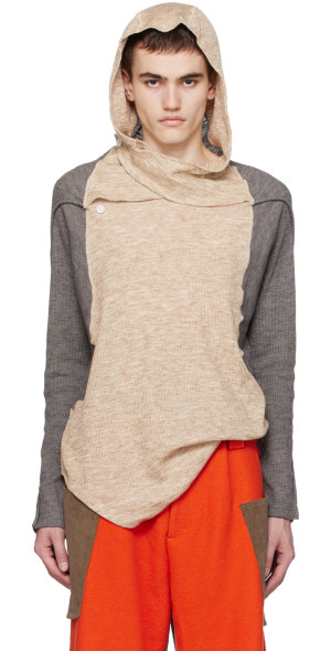 Kiko Kostadinov - Beige & Gray Solon Hoodie