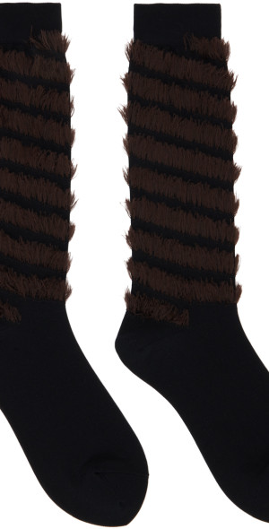 Kiko Kostadinov - Black Spiral Trim Socks