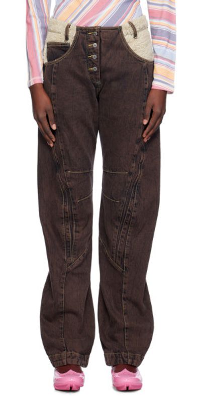 Kiko Kostadinov Kiko Kostadinov Brown Paneled Levi's Edition Jeans