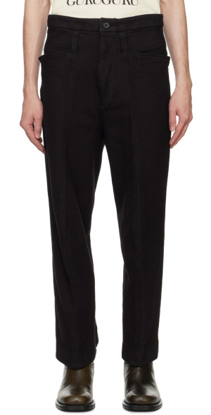 KOZABURO - Black 3D Shaped Trousers