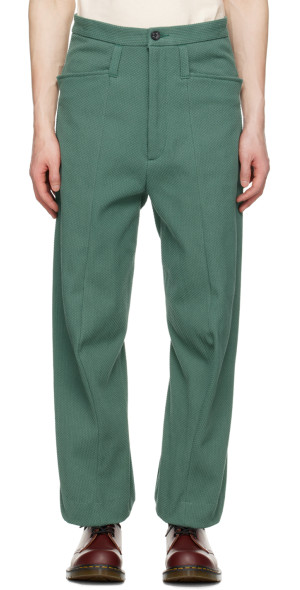 KOZABURO - Green 3D Shaped Trousers