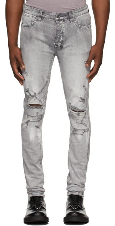 Ksubi Grey Eratik Trashed Van Winkle Jeans
