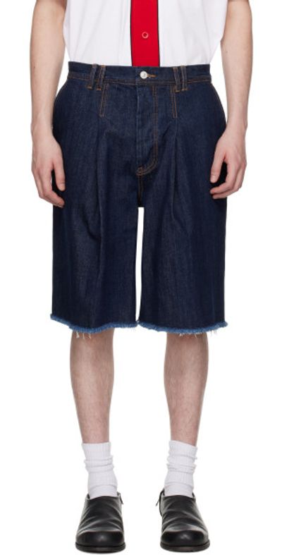 KUSIKOHC KUSIKOHC Navy Dart Denim Shorts