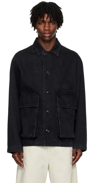 【LEMAIRE】BOXY JACKET BLACK DENIM Lemaire Boxy Jacket | Black | Canoe Club
