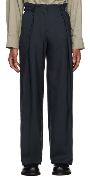 パンツ LOW CLASSIC : 24FW / BELT LOOP POINT TROUSER (2COLORS) Low Classic Belt Loop Point Trousers In Black - 30% Off
