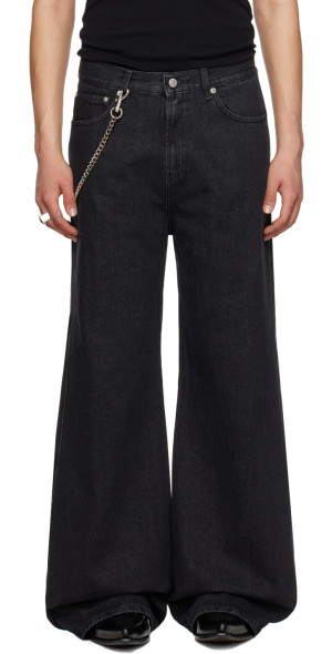 LU'U DAN】ブラック Paneled Jeans デニム LUUDAN LU'U DAN Black Side
