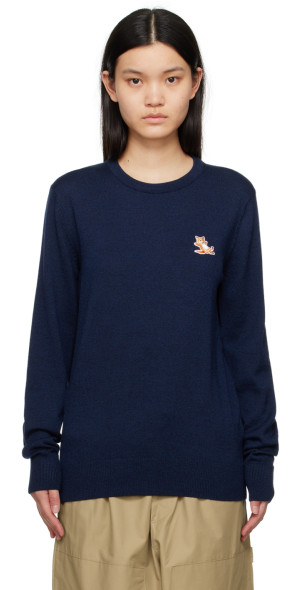 Maison Kitsuné - Navy Chillax Fox Sweater
