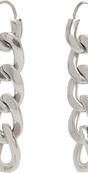 Maison Margiela - Silver 5 Curb Link Earrings