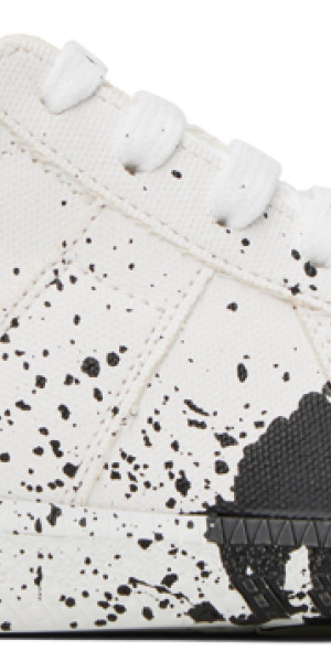 Maison Margiela - White & Black Paint Replica Sneakers