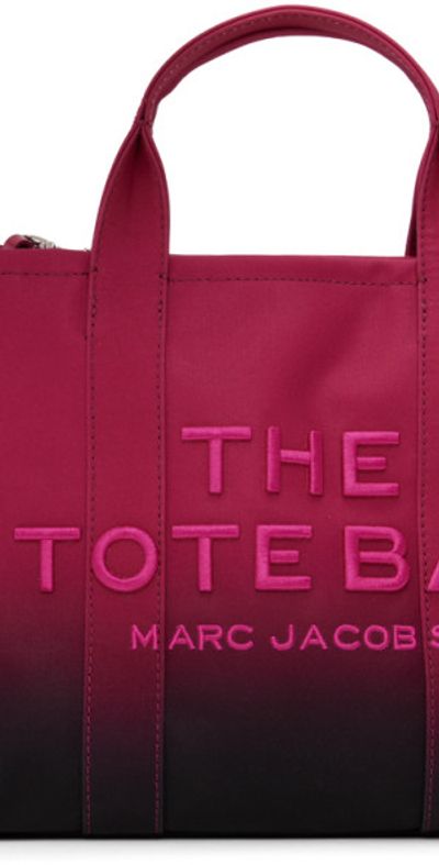 Marc Jacobs Pink Black 'The Ombré Coated Canvas Medium' Tote