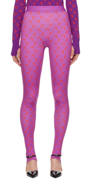 Marine Serre - Purple All Over Moon Leggings