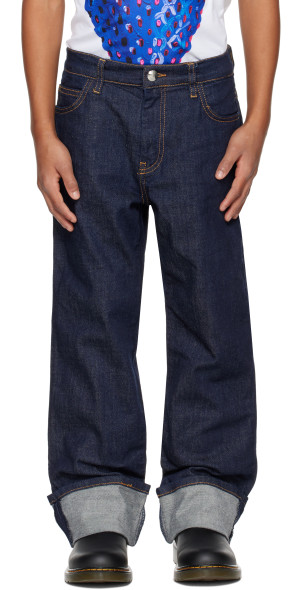 Marni - Kids Navy Five-Pocket Jeans