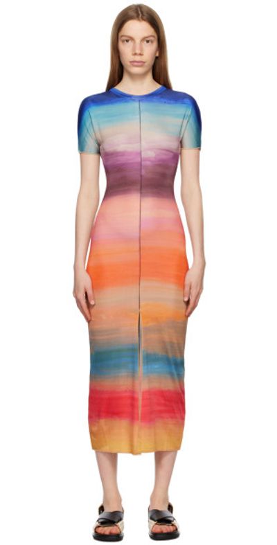 knee length dresses for ladies Marni Black Stitched Logo Maxi Dress main image 0