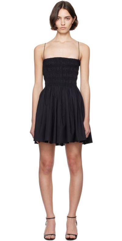 Matteau Matteau Black Shirred Bodice Minidress