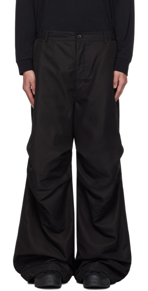 MM6 Maison Margiela - Black Wide-Leg Trousers