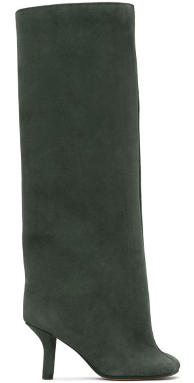 MM6 Maison Margiela MM6 Maison Margiela Green Anatomic Tall Boots