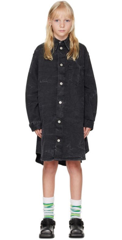 MM6 Maison Margiela - Kids Black Faded Denim Dress