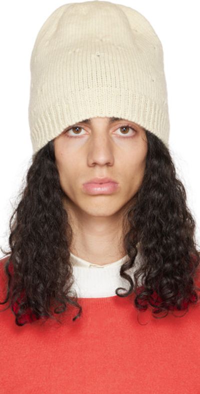 NWT Molly Goddard Mallory Beanie Molly Goddard Gray Wool Lace Hole Beanie Hat Perforated  main image 4