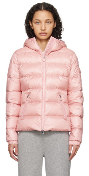 【関税込み】Moncler ピンク Gles ダウンジャケット Moncler Gles フーデッド パデッドジャケット | ピンク