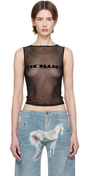 Mowalola - Black ' Forever' Tank Top