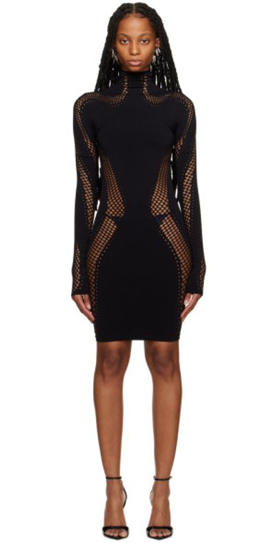 black mugler dress Black & white coat dress main image 1