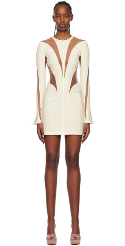 tuxedo style evening dress by mugler 1999 Thierry Mugler Black & Ivory Strapless Bustier High-Slit Gown