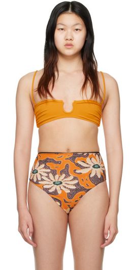 Nanushka Nanushka Orange Mahy Bikini Top