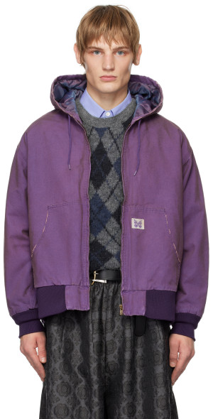 NEEDLES - Purple Zipped Work Hoodie