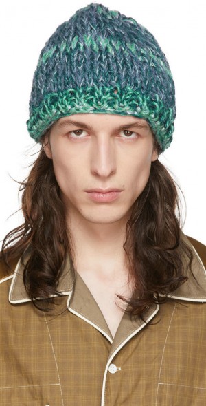 Nicholas Daley Hand Knitted Tank Top Nicholas Daley Blue & Green