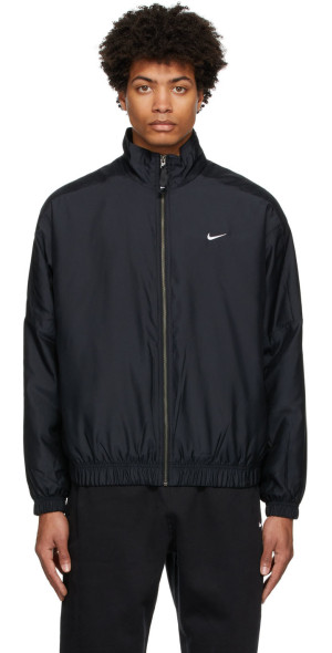 Nike - Black Solo Swoosh Bomber Jacket