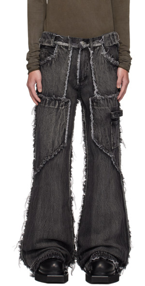 パンツ no/faith studios flared cargo denim NO/FAITH STUDIOS FLARE CARGO DENIM PANTS