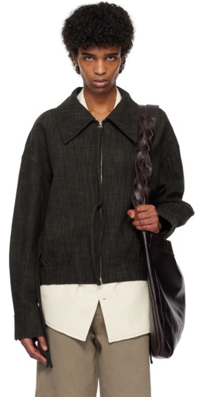 NULLUS - Brown & Gray Tie A Knot Jacket