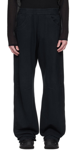 Omar Afridi - Navy Knee Darted Flare Sweatpants