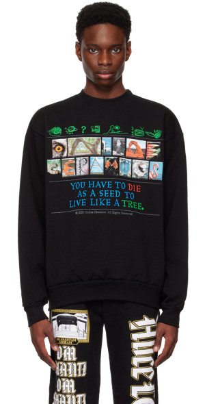 Online Ceramics XL スウェットシャツ Online Ceramics - Black Old Wisdom Sweatshirt