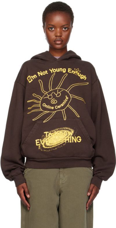 Online Ceramics Brown Wisdom Sun Hoodie