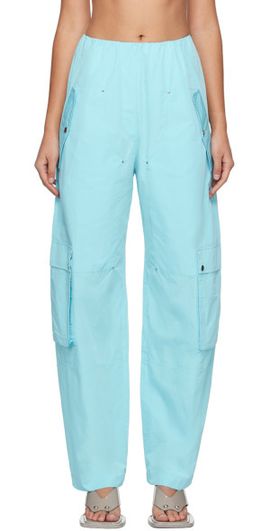 Paris Georgia Paris Georgia Blue Elevated Cargo Pants