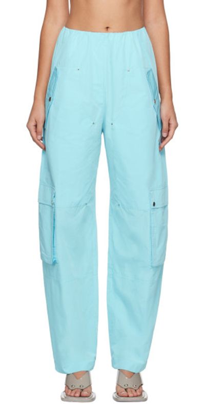 Paris Georgia Paris Georgia Blue Elevated Cargo Pants