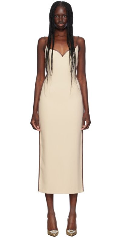 Paris Georgia - Off-White Heart Midi Dress