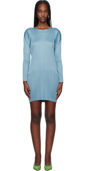PLEATS PLEASE ISSEY MIYAKE - Blue Monthly Colors January Minidress