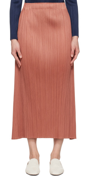 PLEATS PLEASE ISSEY MIYAKE - Brown Monthly Colors December Maxi Skirt
