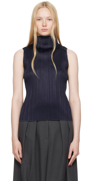 PLEATS PLEASE ISSEY  Polyester Ramie Blend Long sleeve tops PP01-JK731 Lavender Purple 4
