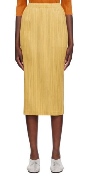PLEATS PLEASE ISSEY MIYAKE - Yellow Thicker Bottoms 1 Midi Skirt