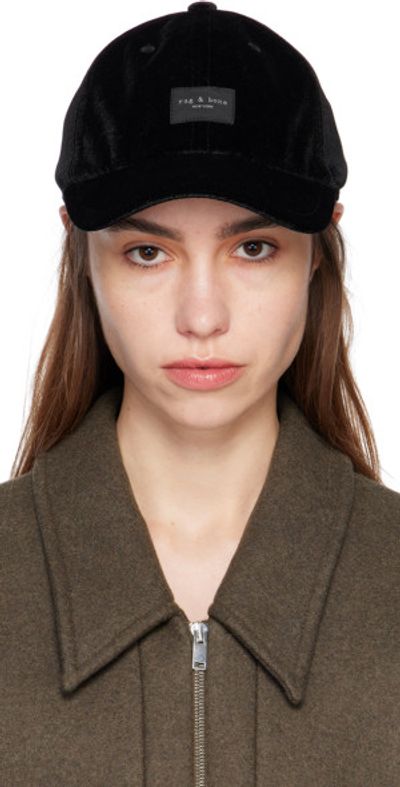 rag & bone Addison Baseball Cap Black rag & bone Addison Faux Shearling Baseball Cap | Bloomingdale main image 3