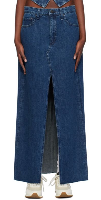 rag & bone rag & bone Navy Avery Midi Skirt