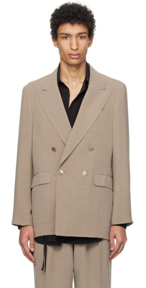 ジャケット・アウター rainmaker 24AW DOUBLE BREASTED JACKET RAINMAKER - MELANGE TWILL DOUBLE BREASTED JACKET<HORN BUTTON