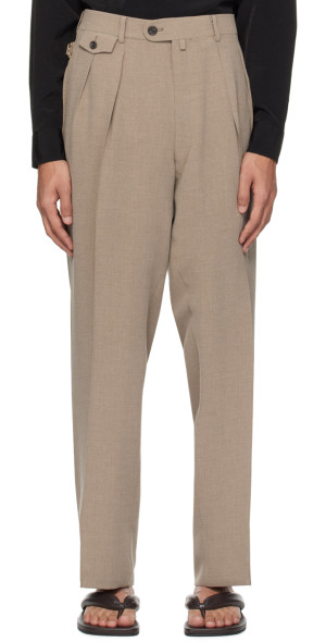 幸せなふたりに贈る結婚祝い RAINMAKER KYOTO Trousers Wide-Leg Beige - パンツ