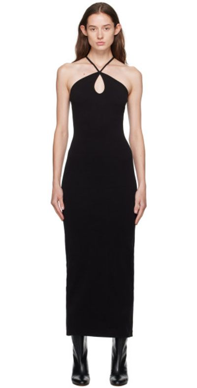 black maxi dress sweetheart neckline A-Line Sweetheart Neck Tulle Satin Black Long Prom Dress, Black Long E –  dresstby